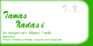 tamas nadasi business card